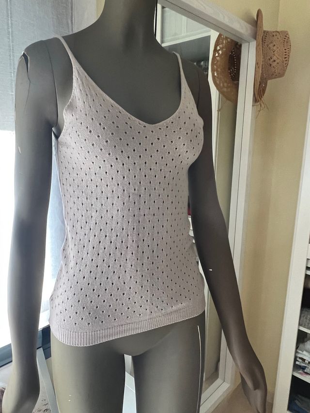 Camiseta de punto, talla unica, calada. Nueva