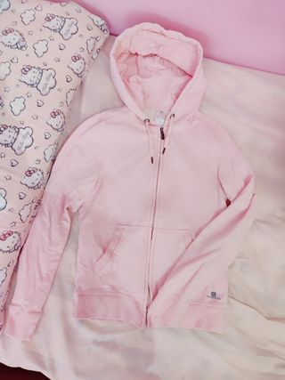 Sudadera para mujer rosa de segunda mano en WALLAPOP