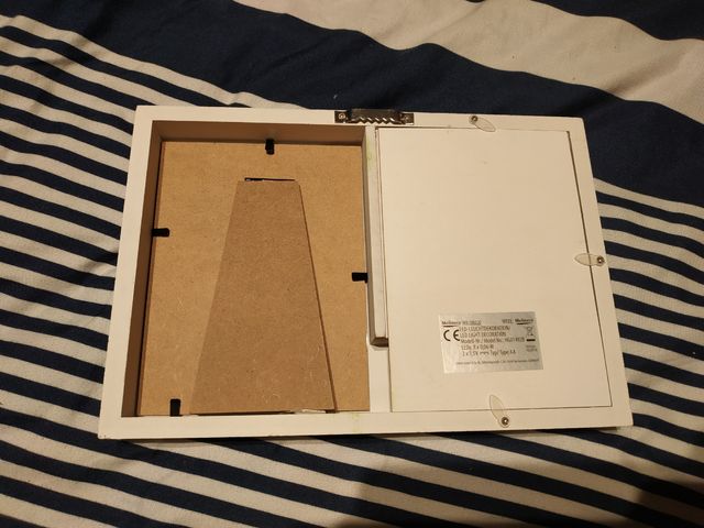 marco de fotos con luz