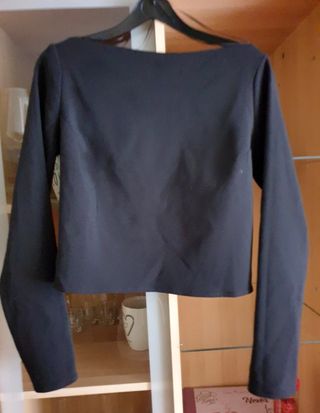 Blusa Zara negra de segunda mano en WALLAPOP