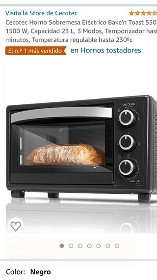 Horno eléctrico sobremesa de segunda mano en WALLAPOP