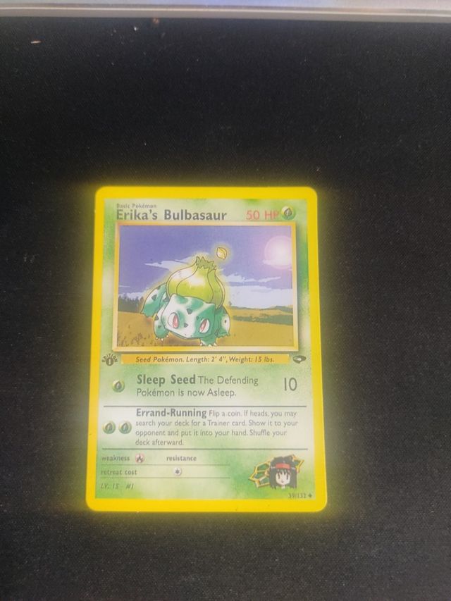 Carta de pokemon Edicion 1 Erika's Bulbasaur