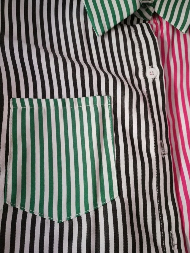 Camisa de rayas multicolor