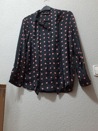 Blusa Zara lunares de segunda mano en WALLAPOP