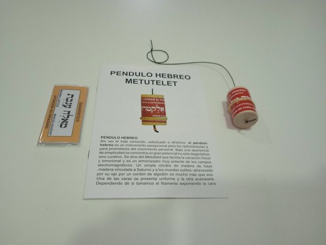 Péndulo hebreo con instrucciones y tarjetas nuevo