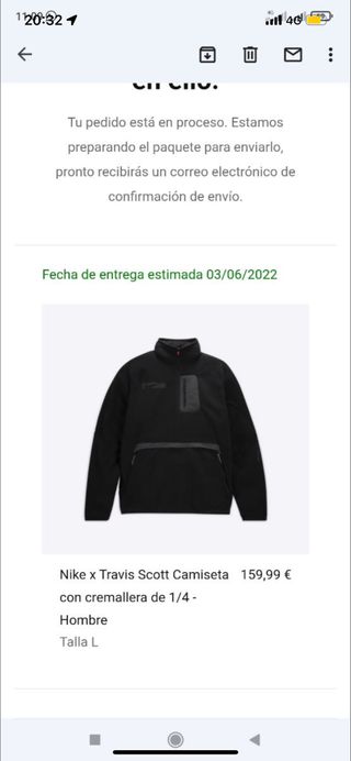 Sudadera nike cactus jack de travis scott de segunda mano por 1 EUR en  Madrid en WALLAPOP
