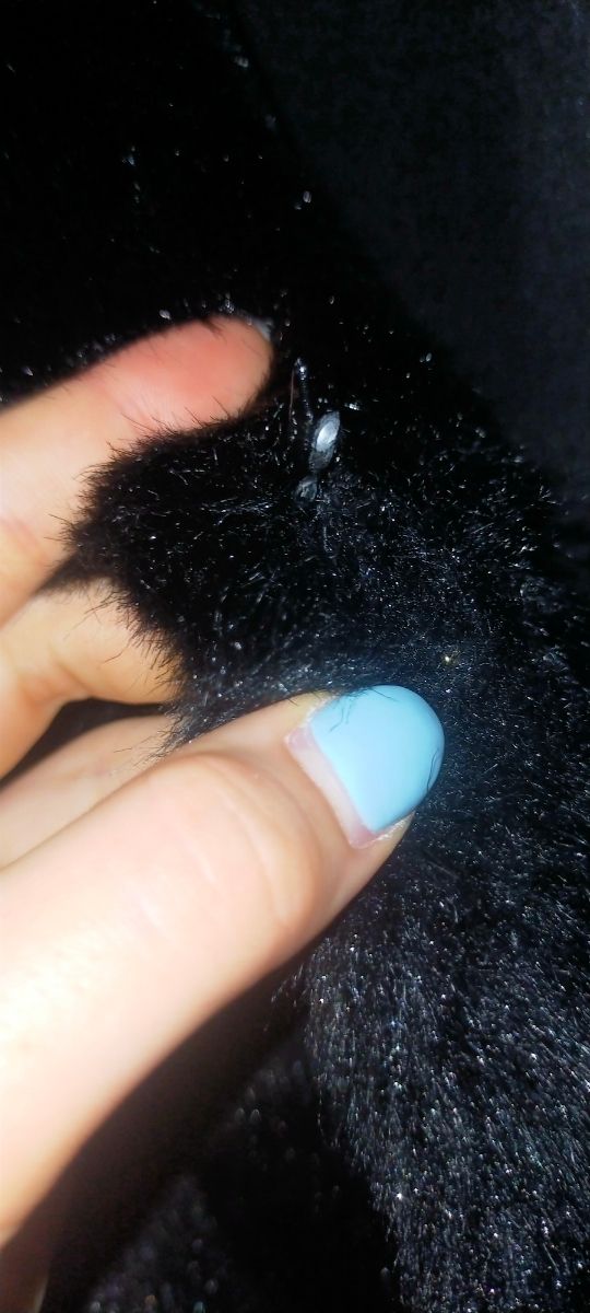 Abrigo piel negro sintético