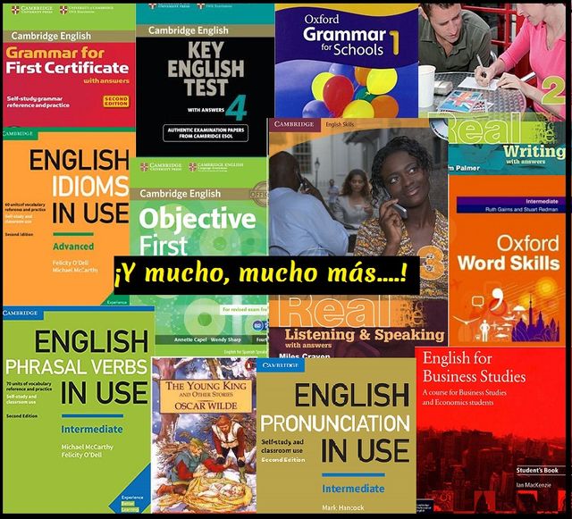 Inglés. Libros, cds... Mucho material didáctico.