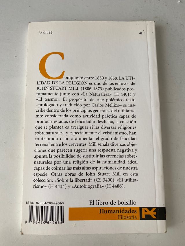 La utilidad de la religión - John Stuart Mill