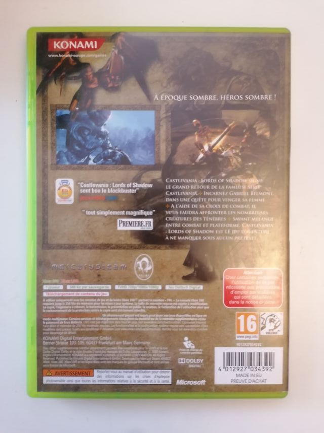 Castlevania Lords Of Shadow xbox 360