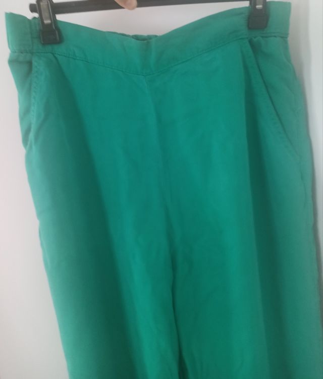 Pantalón turquesa Zara talla L