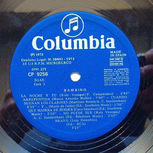LP Vinilo de Bambino- La noche y tu