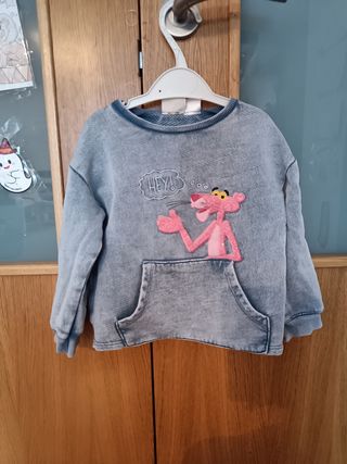 Sudadera Pantera Rosa Zara de segunda mano por 10 EUR en Pamplona en  WALLAPOP