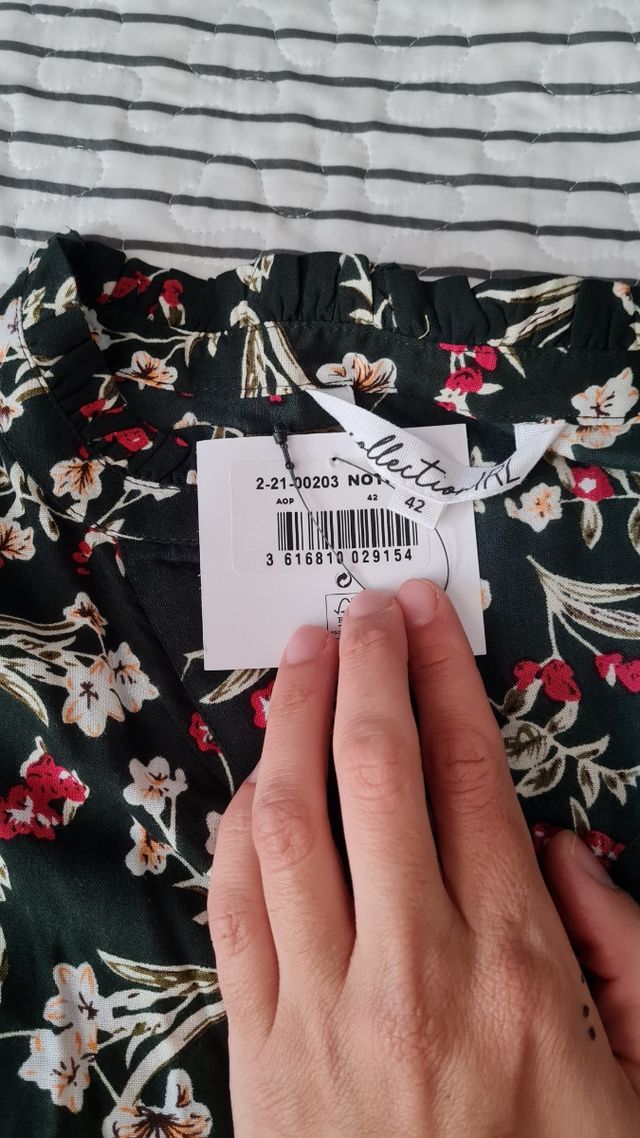 vestido camisero nuevo etiqueta