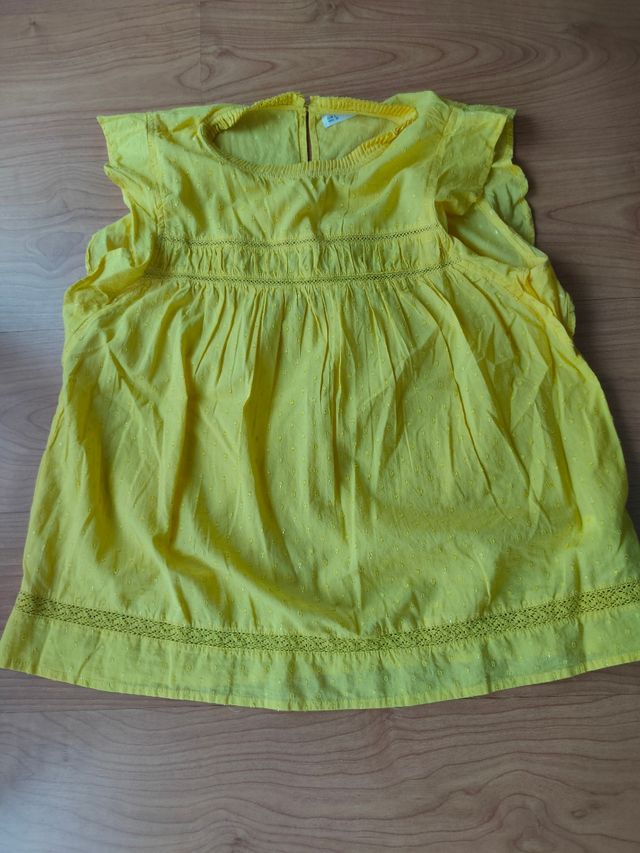 blusa amarilla plumetti talla L