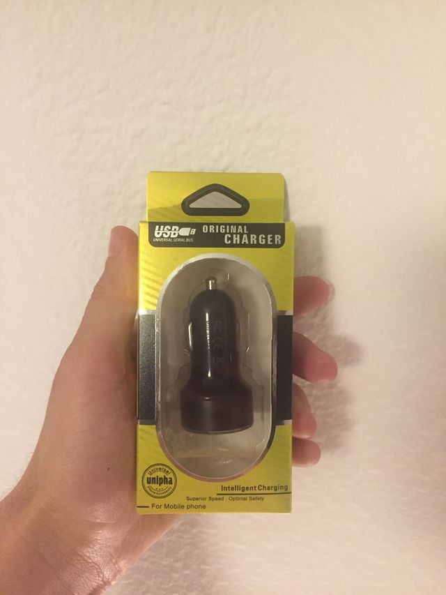 Cargador usb mechero con estado bateria