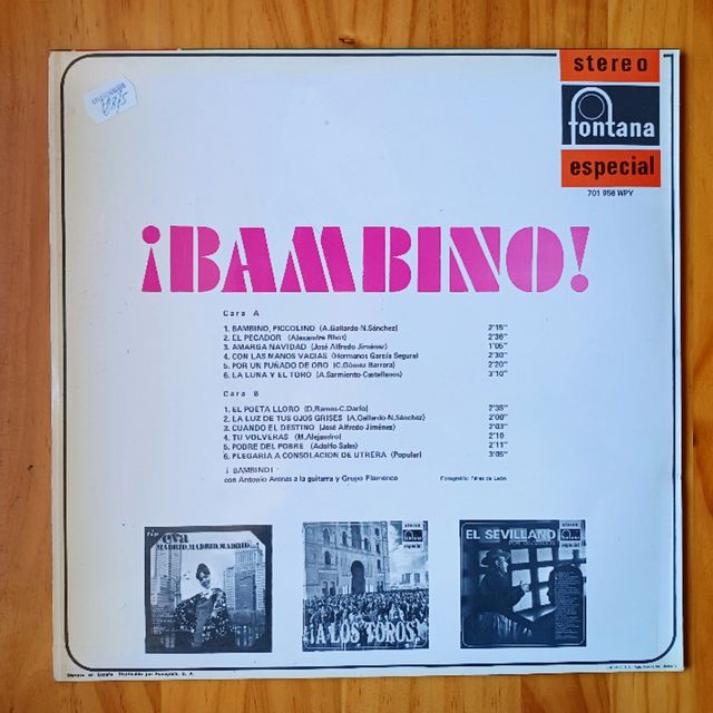 LP Vinilo de Bambino - Piccolino
