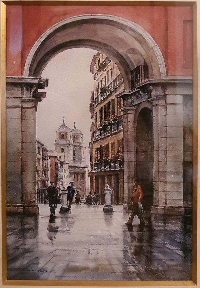 Cuadro Arco de Cofreros Plaza Mayor. F.Blanco Vega