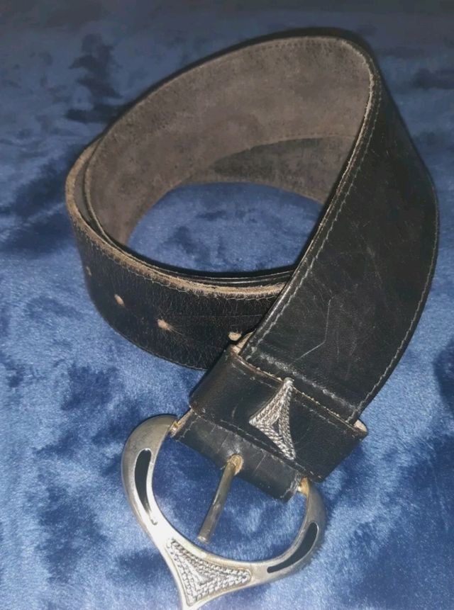 Cintura Vintage donna nera Vera pelle 90/95