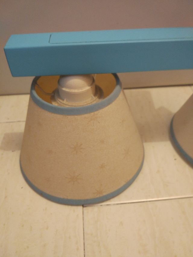 Lámpara techo infantil decoración estrellas y luna