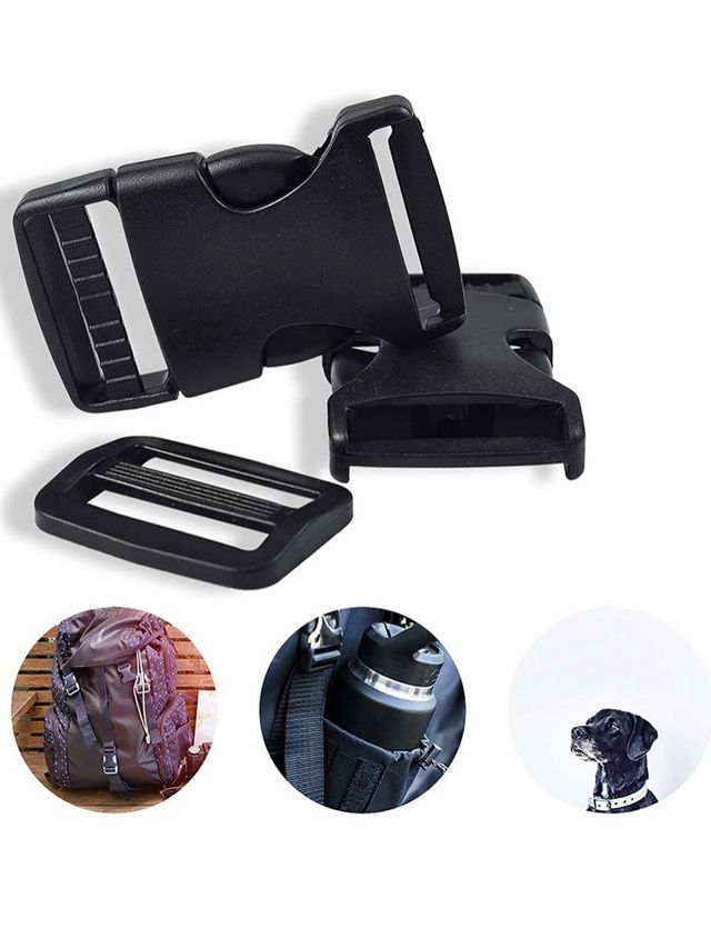 Fettuccia nera con 10 chiusure.