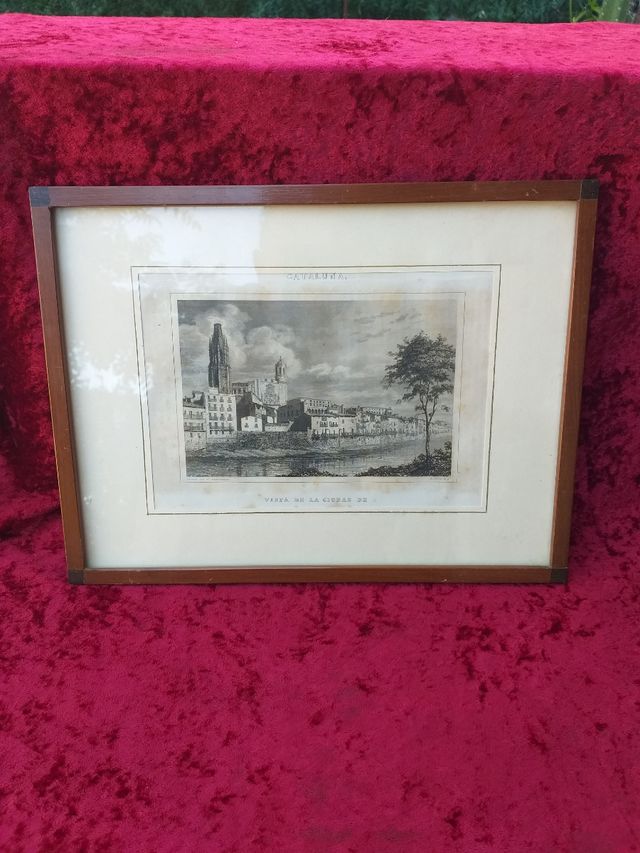 GRABADO DE LA CIUDAD DE GERONA