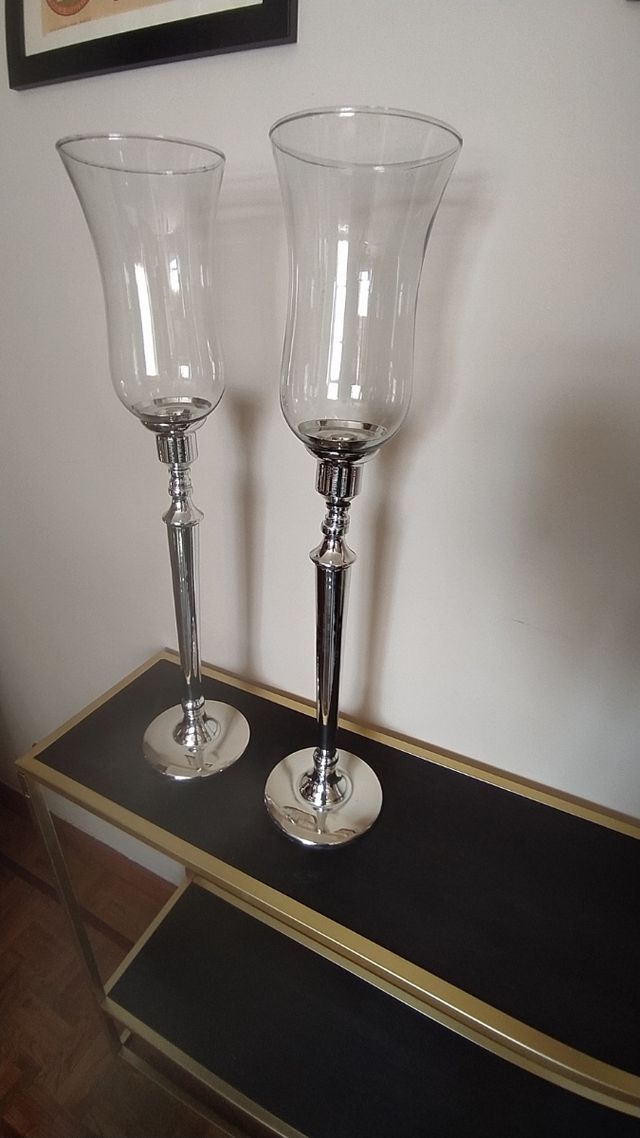 portavela candelabro cristal