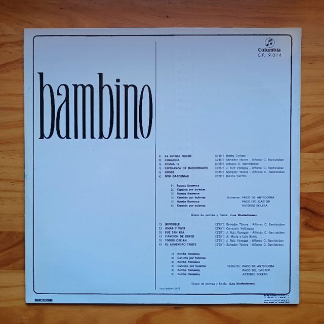 LP Vinilo de Bambino - La última noche