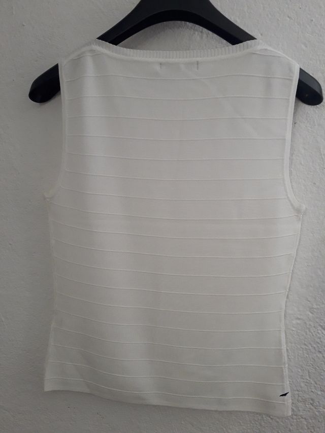 Top vintage hilo. Color blanco hueso