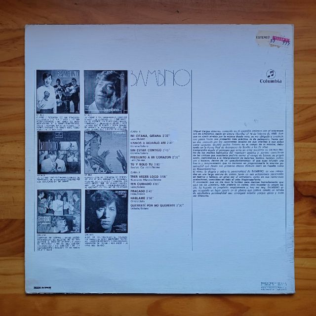 LP Vinilo de Bambino - Mi gitana, gitana