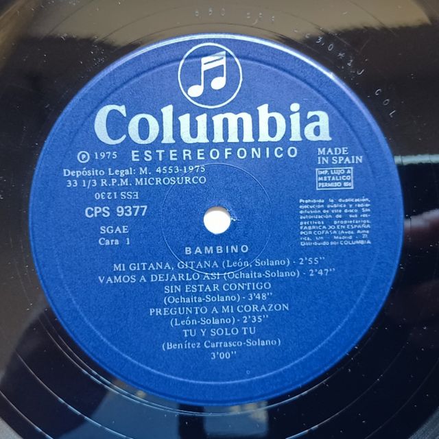LP Vinilo de Bambino - Mi gitana, gitana