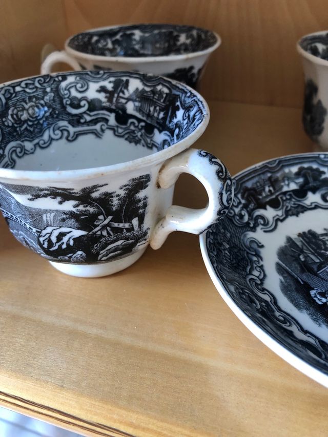 Conjunto tazas y platos Pickman 