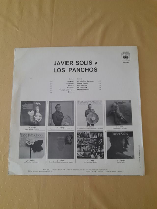VINILO JAVIER SOLIS Y LOS PANCHOS