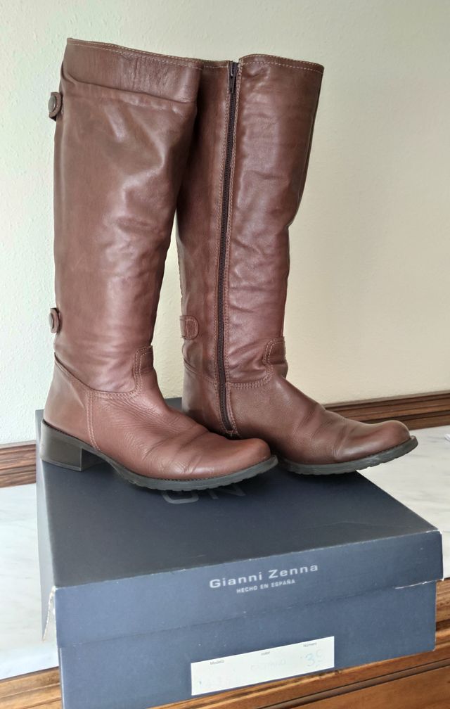 Botas altas vestir piel