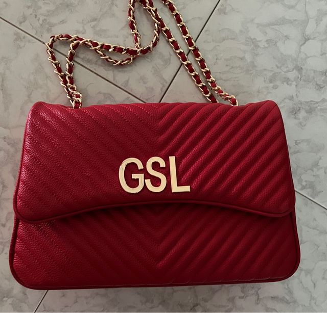 Borsa my bag in Vera pelle rossa