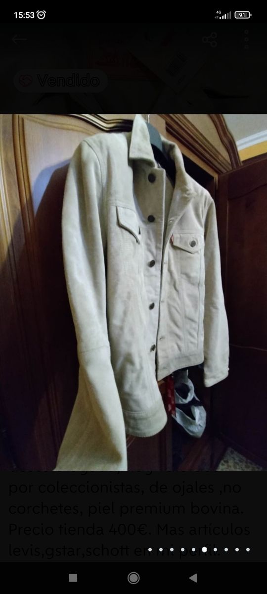 chaqueta, cazadora,cuero,piel, Levi's,levis,M