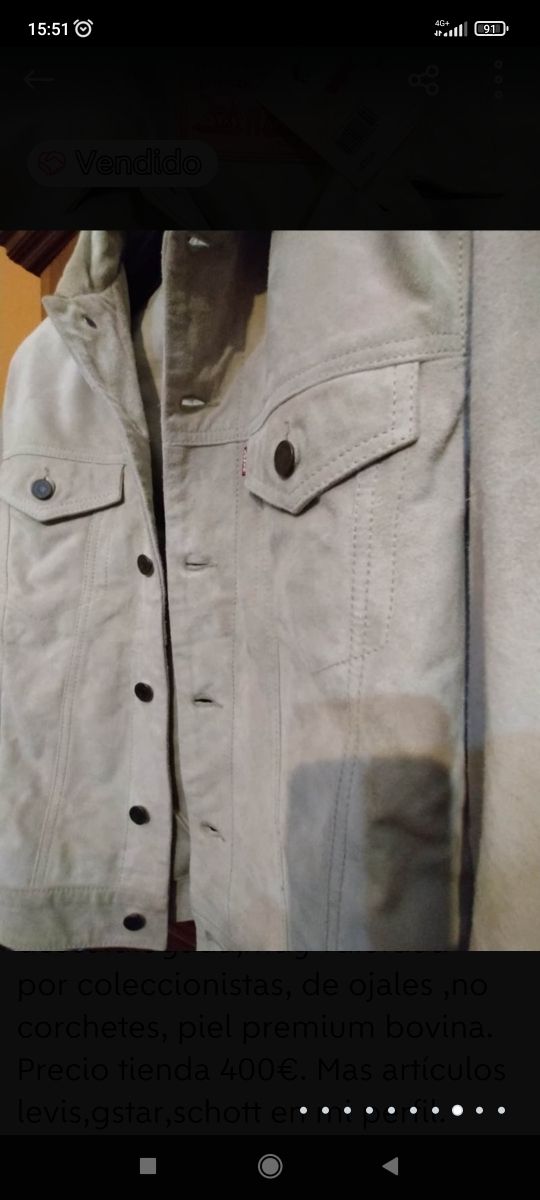 chaqueta, cazadora,cuero,piel, Levi's,levis,M