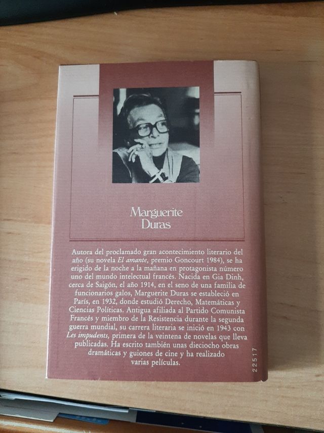 Libro "El amante"
