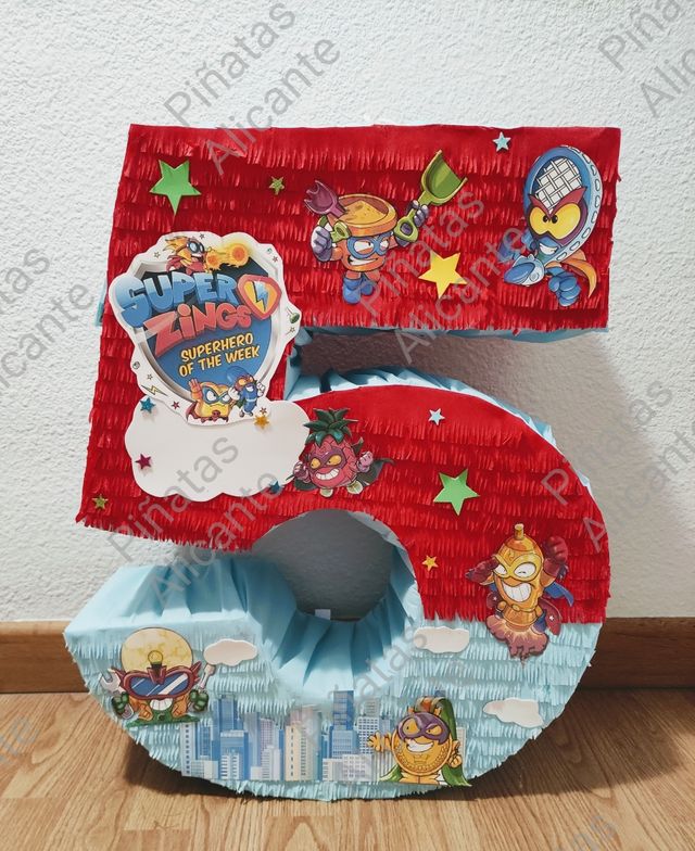 piñata cumpleaños superzings