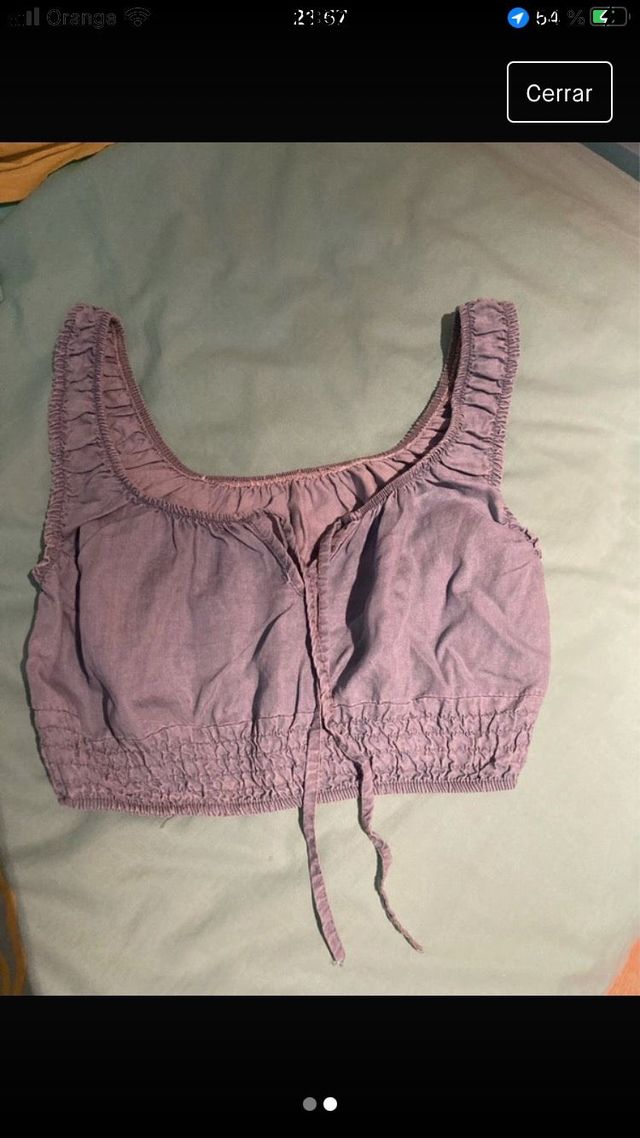 Cropped top azul