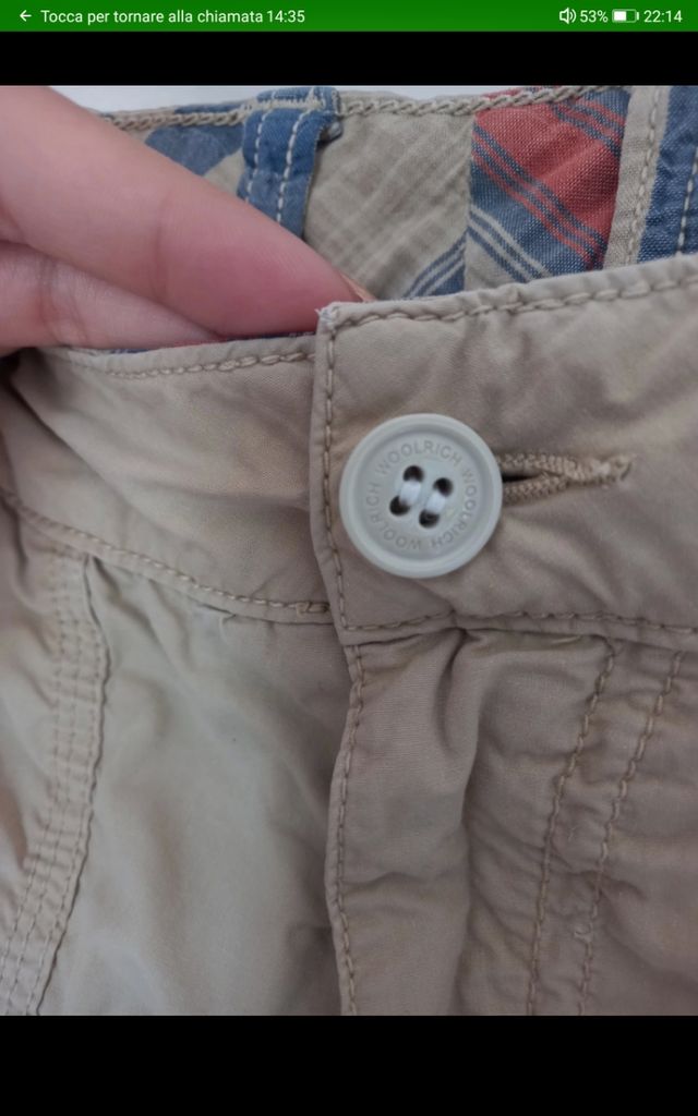 Pantaloncini cargo Woolrich double face