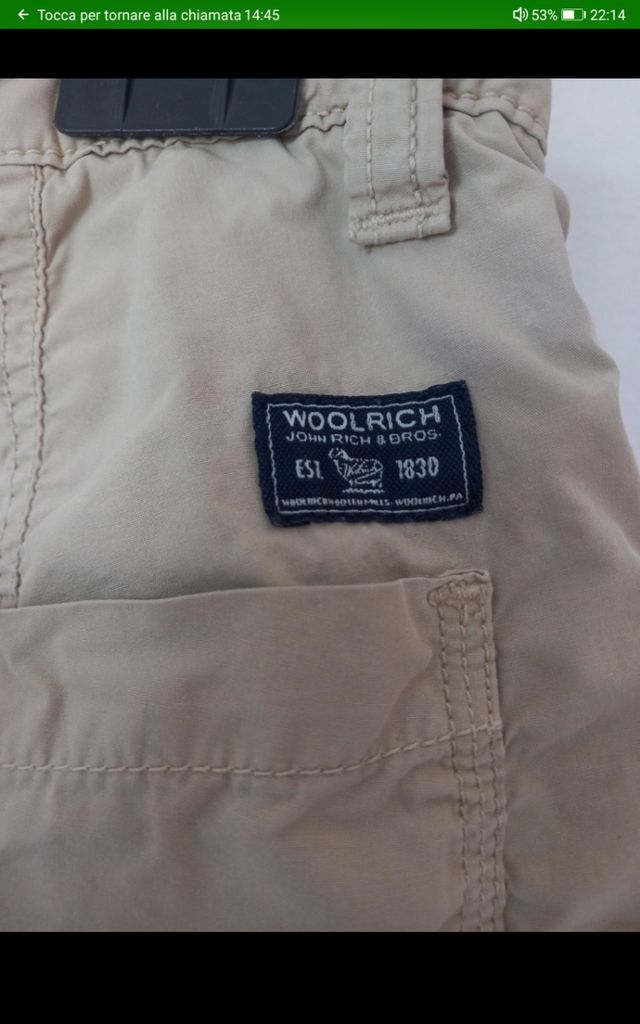 Pantaloncini cargo Woolrich double face