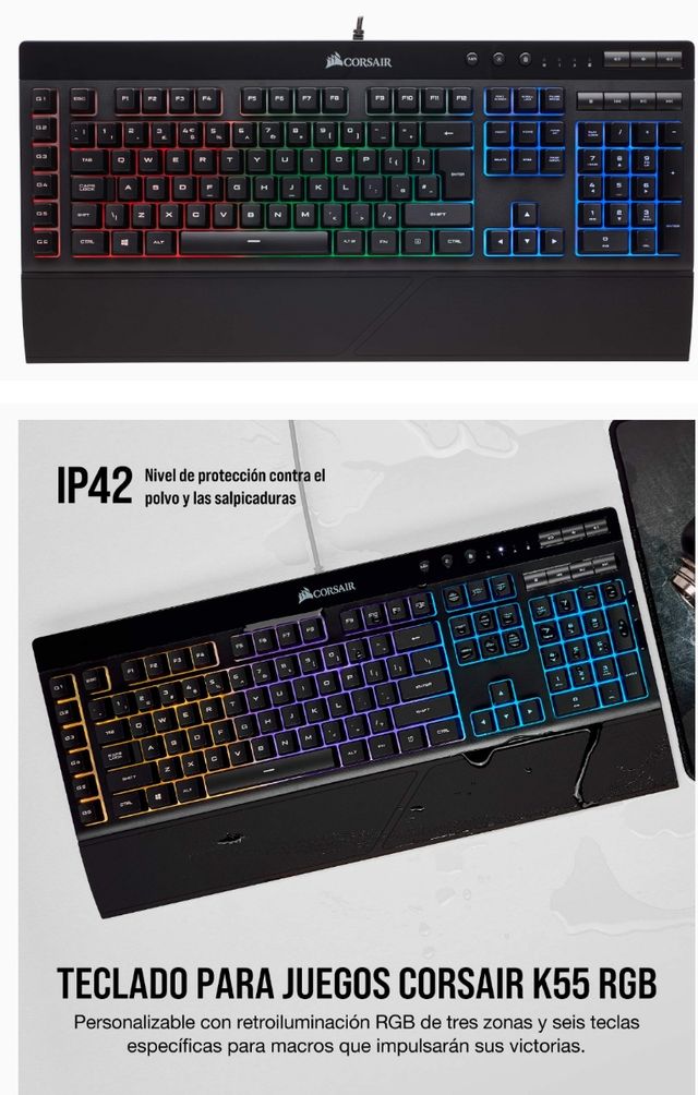 Teclado Corsair K55 RGB