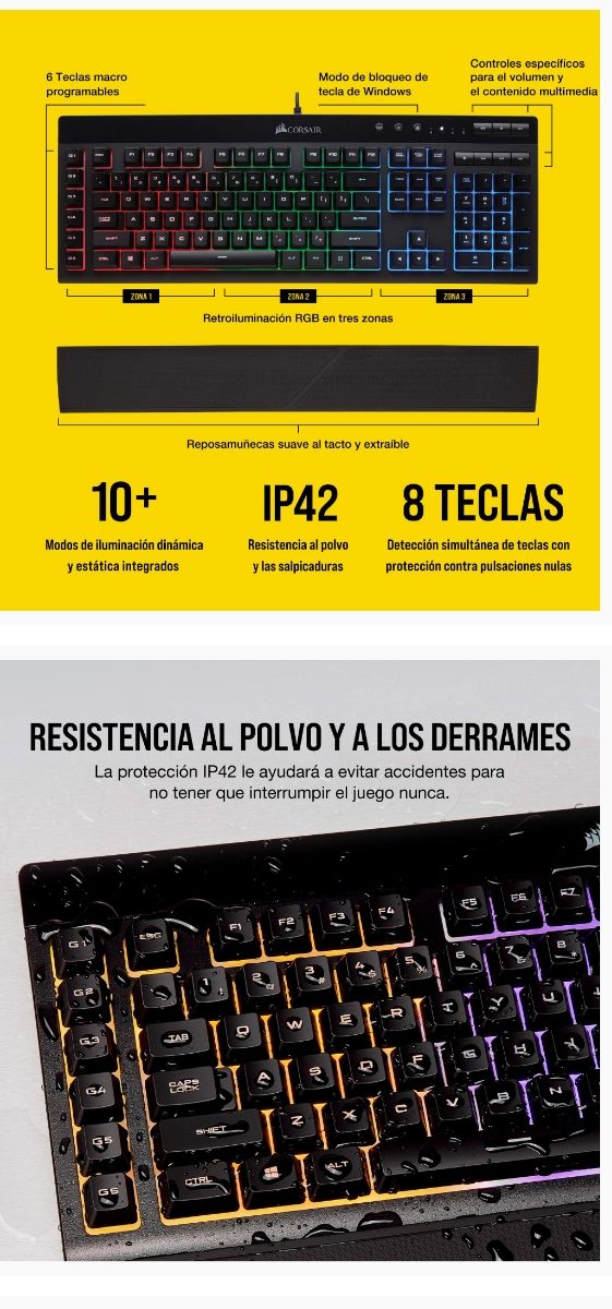 Teclado Corsair K55 RGB