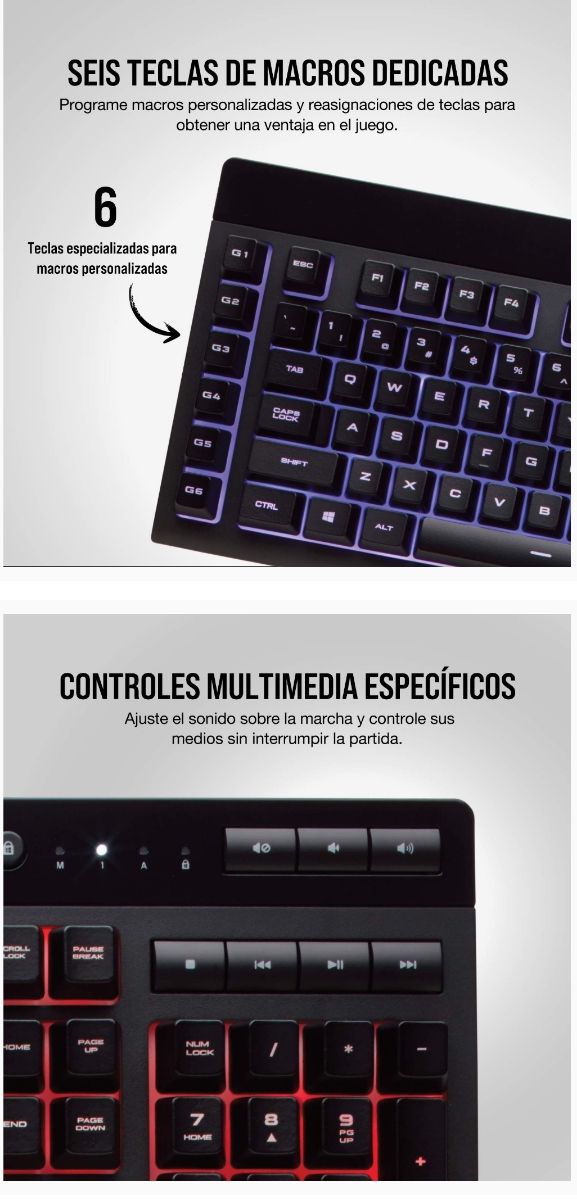 Teclado Corsair K55 RGB