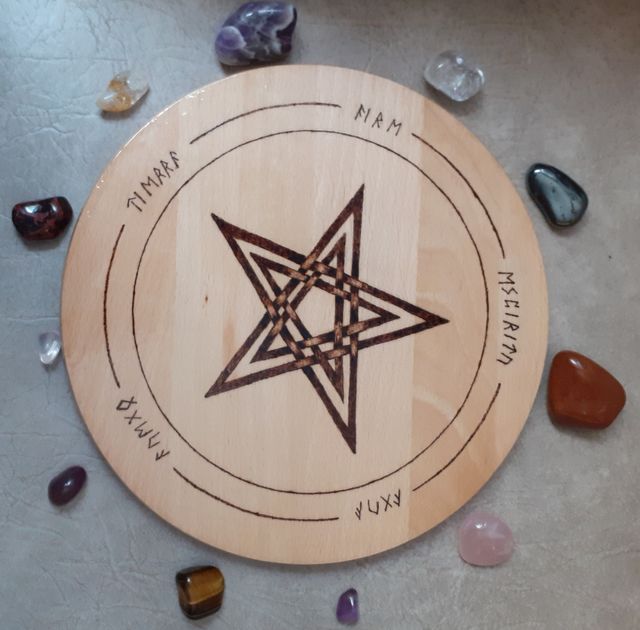 Altar limpieza/protección con pentagrama