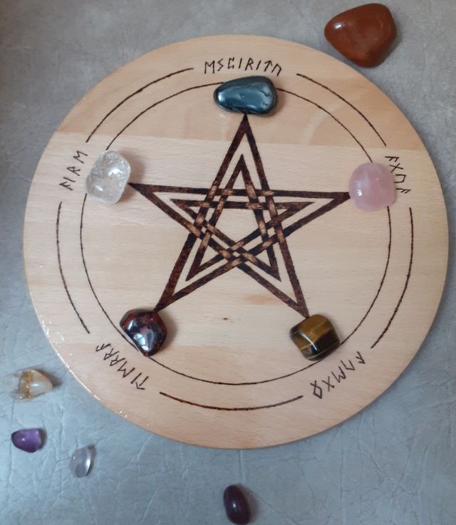 Altar limpieza/protección con pentagrama