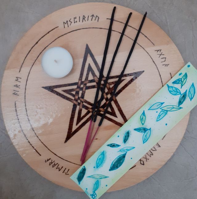 Altar limpieza/protección con pentagrama