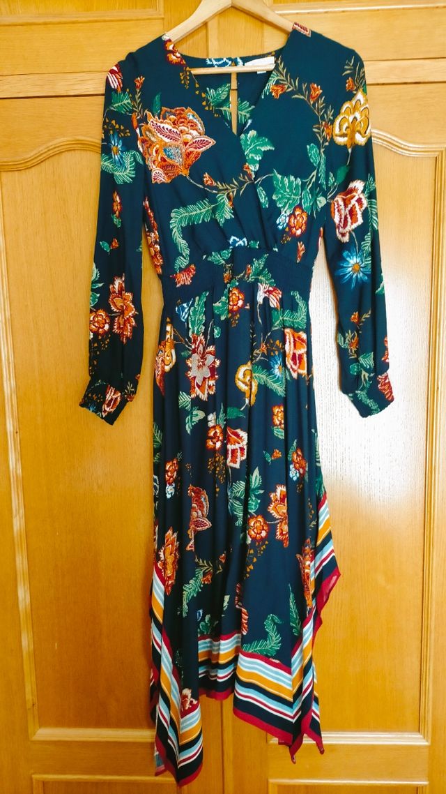 Vestido largo boho manga larga