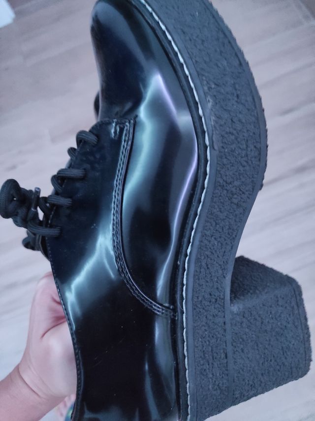 zapatos plataforma negros sin estrenar